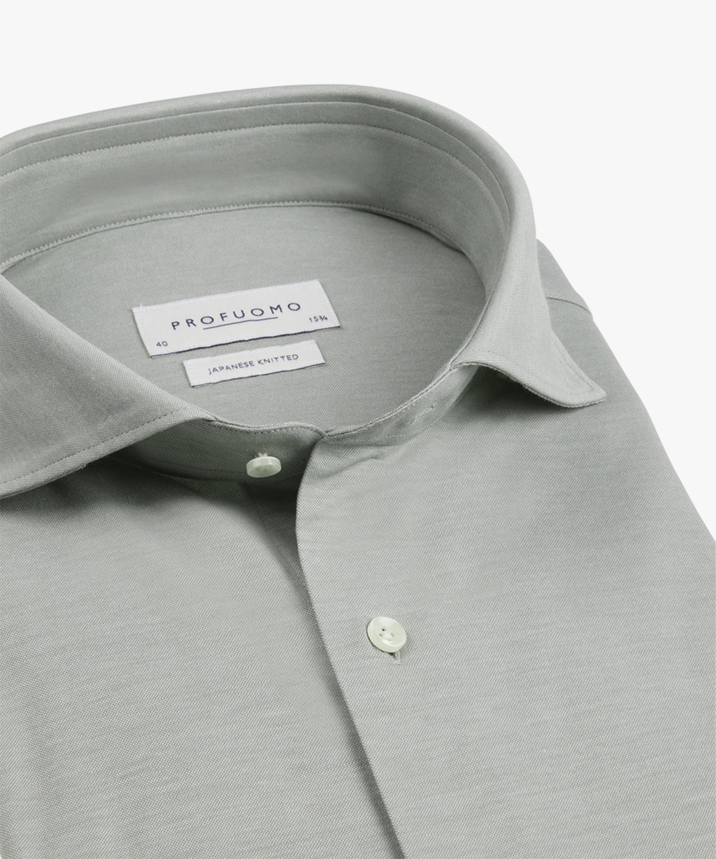 Hemden lange mouw groen Profuomo