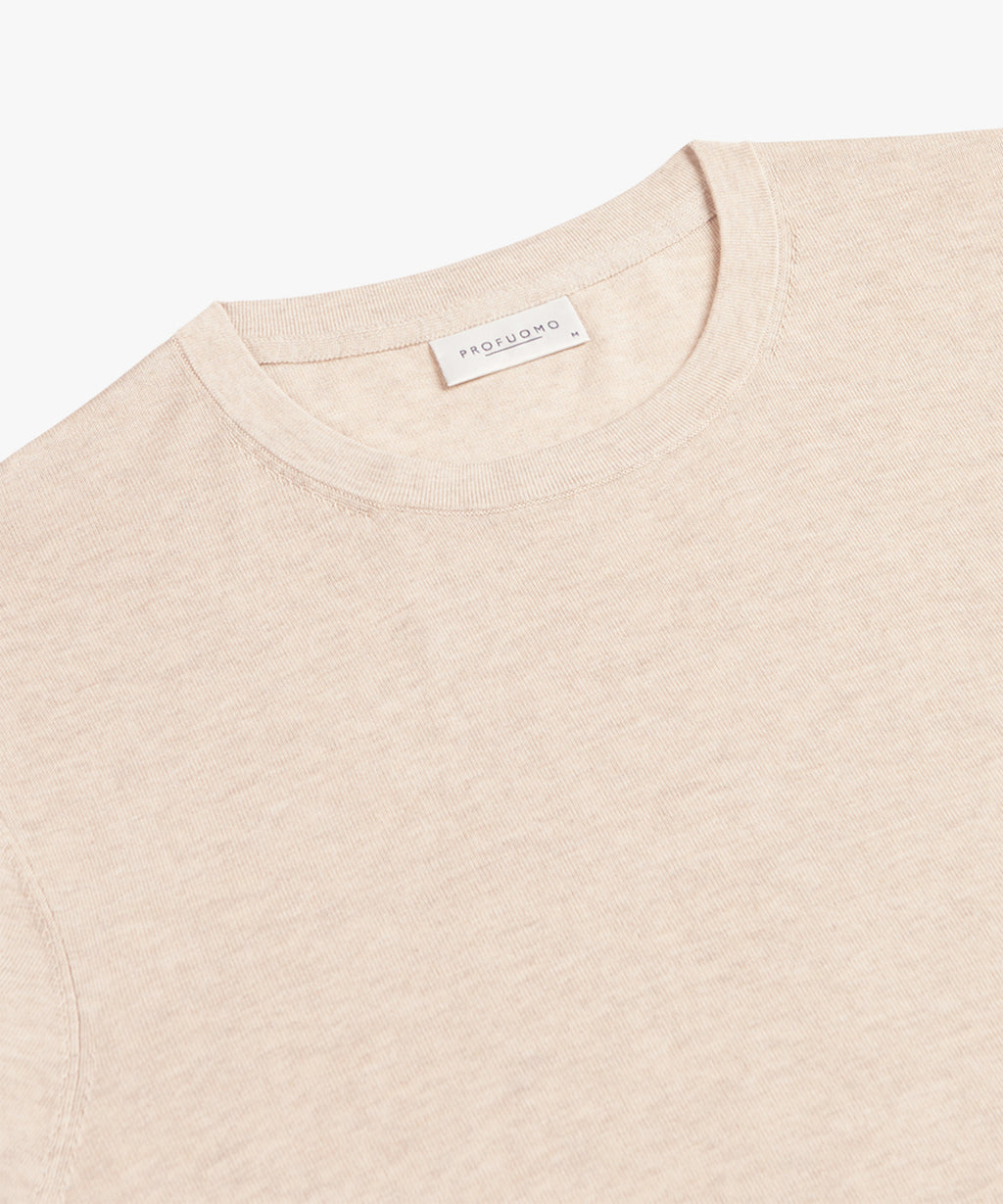 T-shirts korte mouw beige Profuomo
