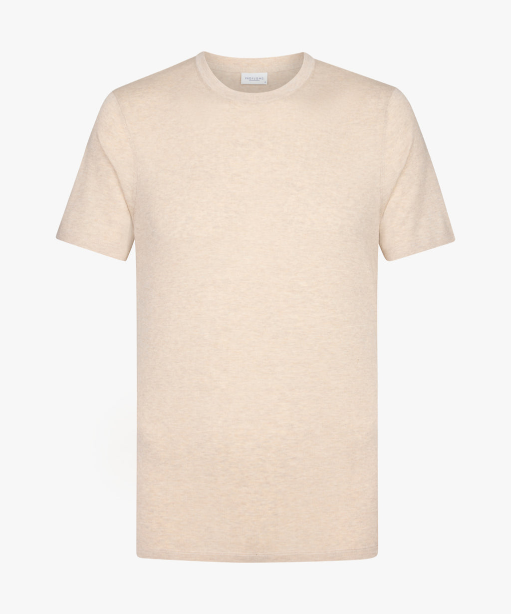 T-shirts korte mouw beige Profuomo