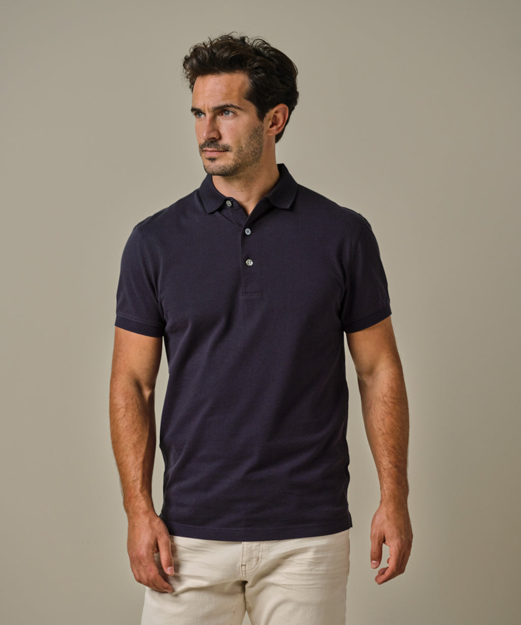 Polo's korte mouw navy Profuomo