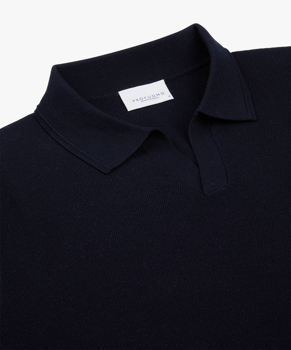 Polo's korte mouw navy Profuomo