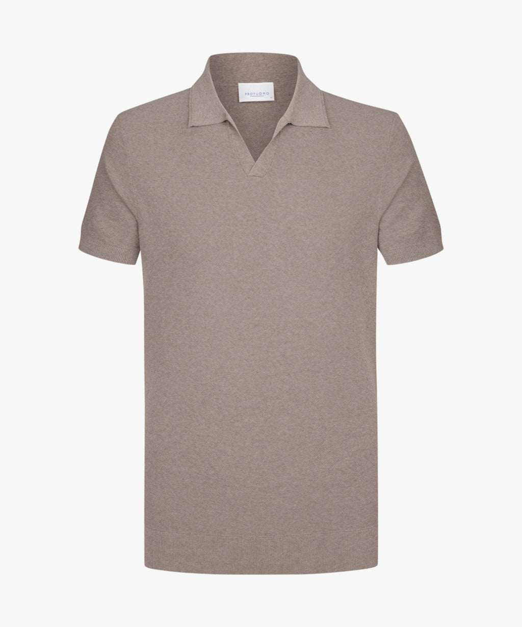 Polo's korte mouw bruin Profuomo