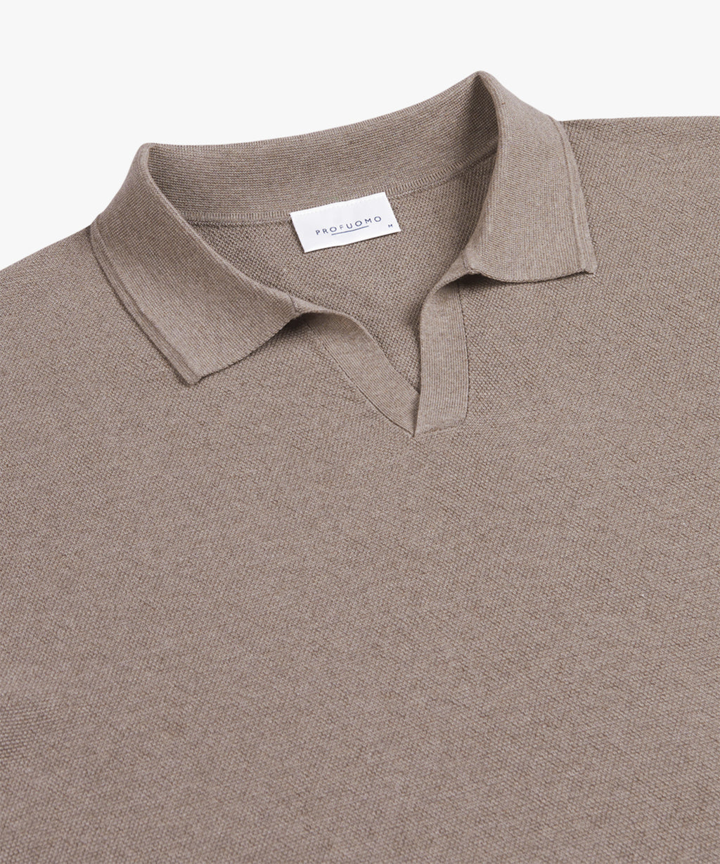 Polo's korte mouw bruin Profuomo