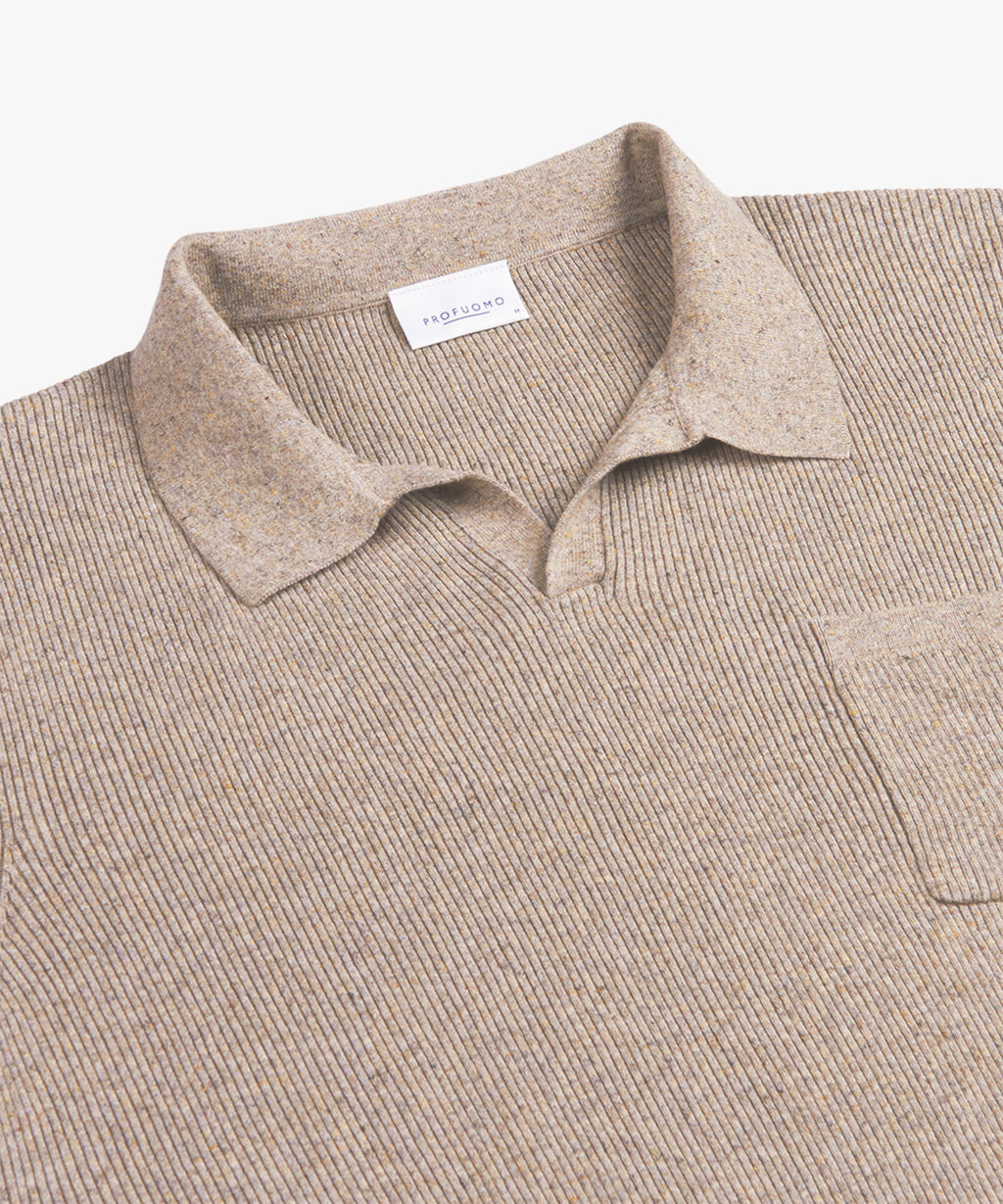 Polo's korte mouw beige Profuomo