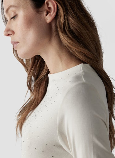 T-shirts lange mouw beige LeComte