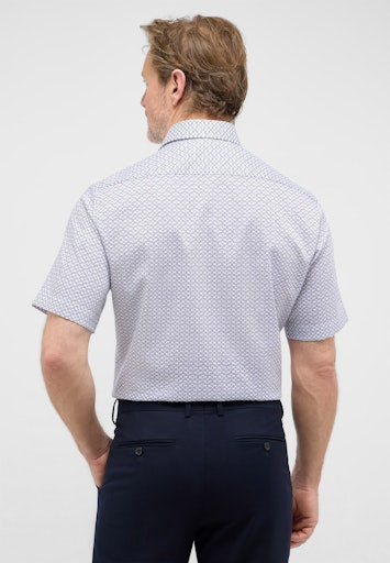 Hemden korte mouw blauw ETERNA