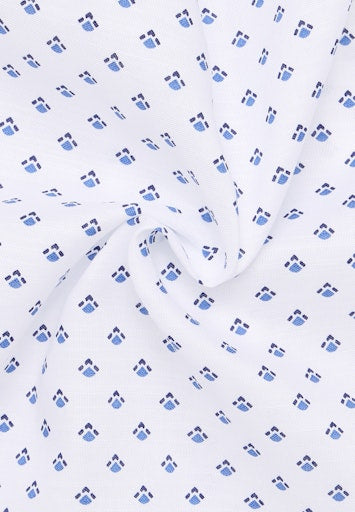 Hemden korte mouw blauw ETERNA