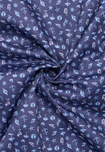 Hemden korte mouw blauw ETERNA