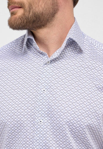 Hemden korte mouw blauw ETERNA
