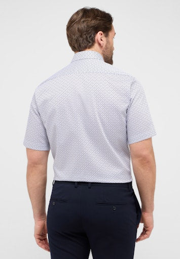 Hemden korte mouw blauw ETERNA