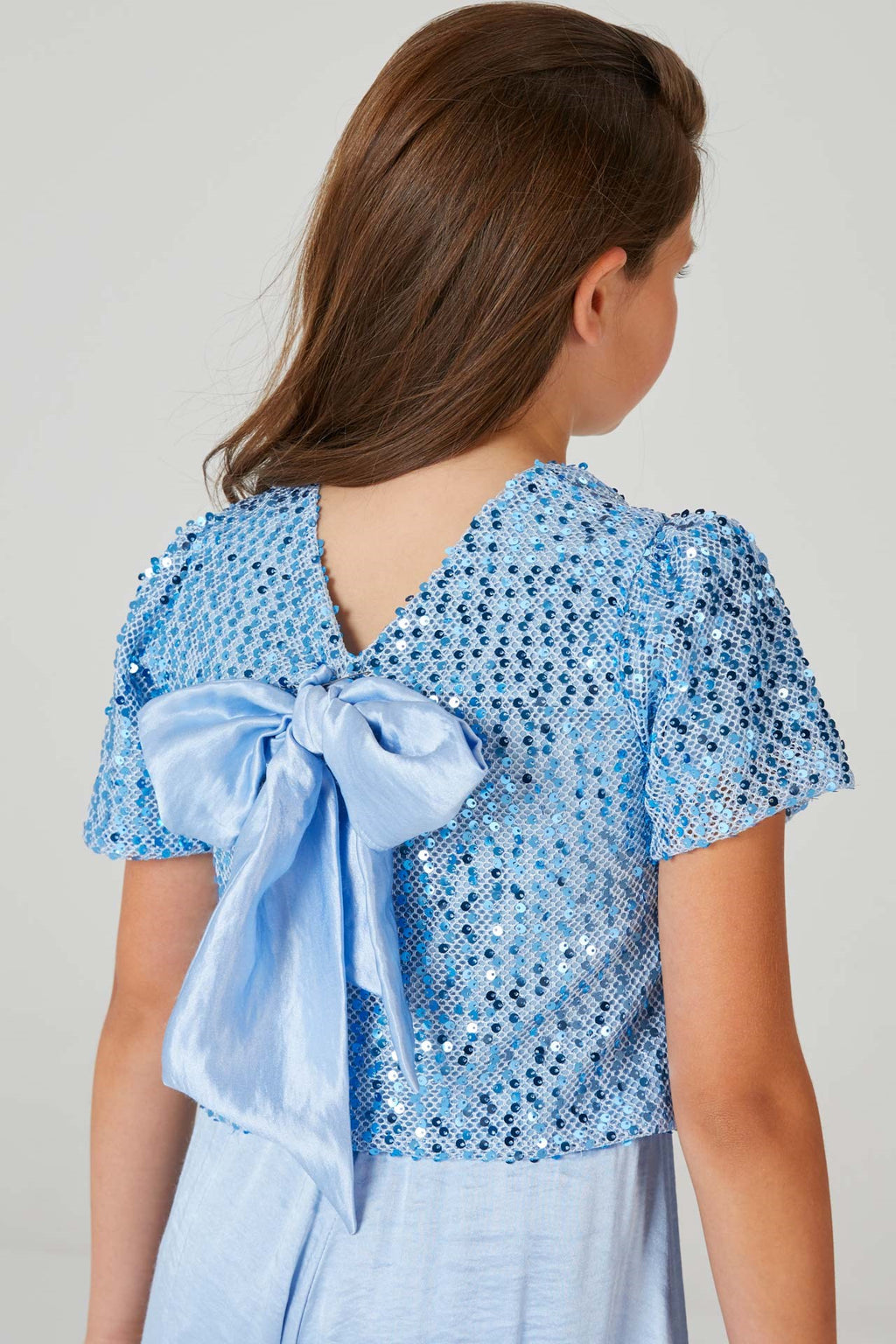 Blouses korte mouw blauw Blue Bay