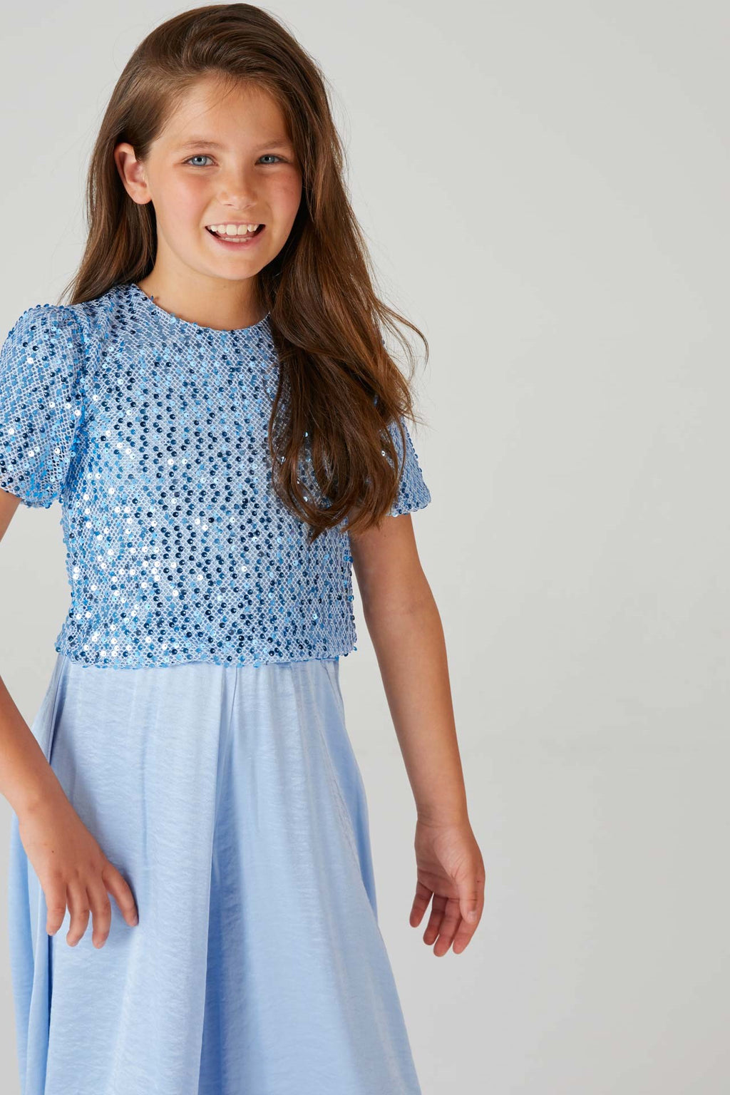 Blouses korte mouw blauw Blue Bay