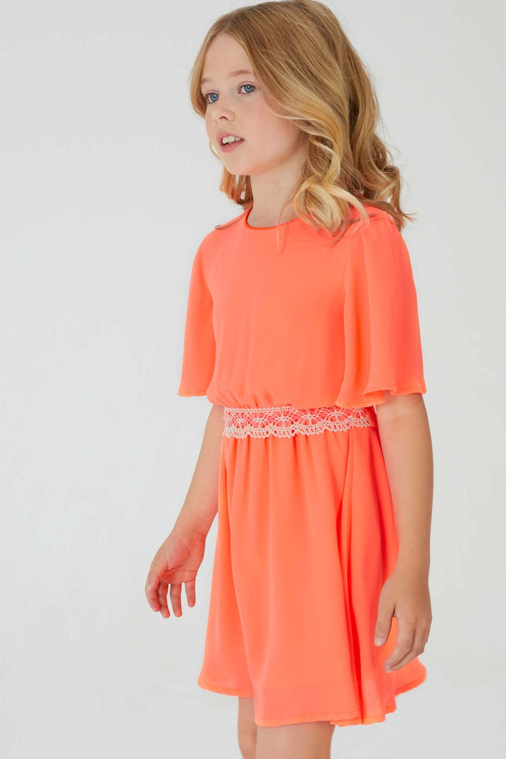 Jurken korte mouw roze Blue Bay