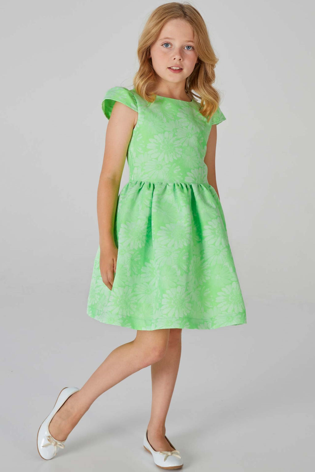 Jurken korte mouw groen Blue Bay