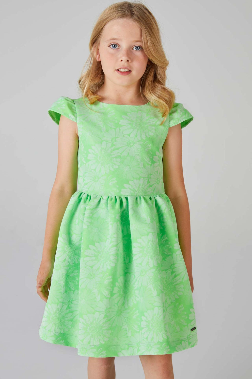 Jurken korte mouw groen Blue Bay