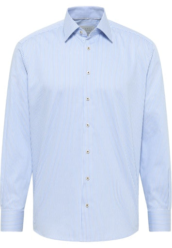 Hemden lange mouw blauw ETERNA