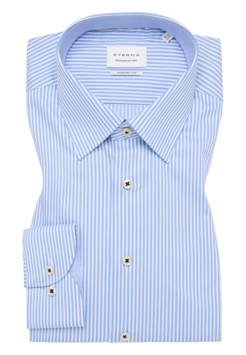 Hemden lange mouw blauw ETERNA