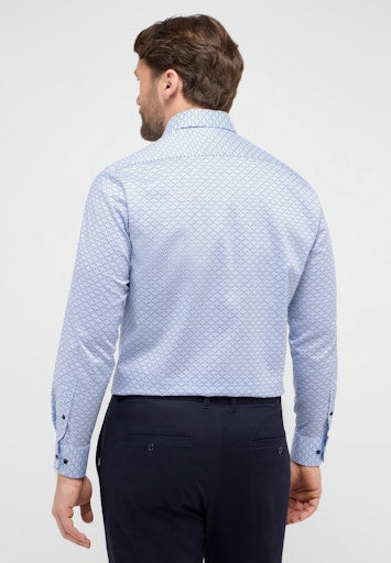 Hemden lange mouw blauw ETERNA