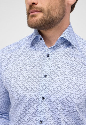 Hemden lange mouw blauw ETERNA