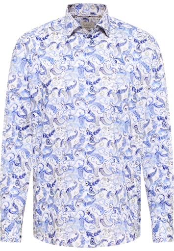 Hemden lange mouw blauw ETERNA