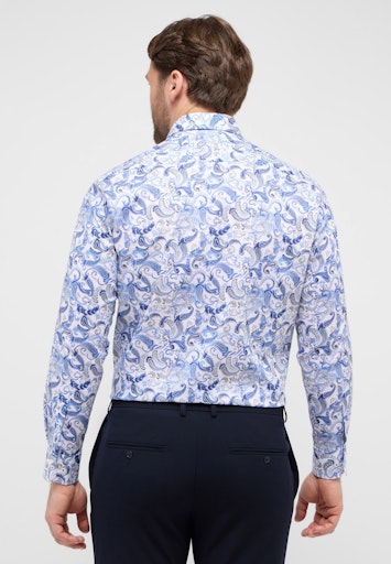 Hemden lange mouw blauw ETERNA
