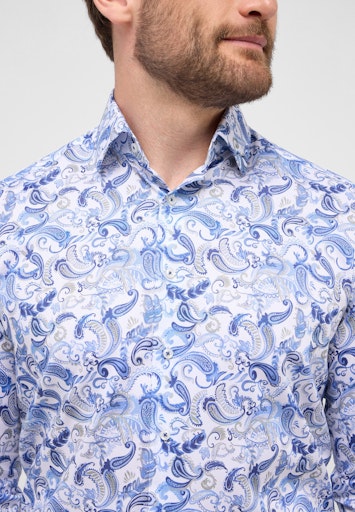 Hemden lange mouw blauw ETERNA