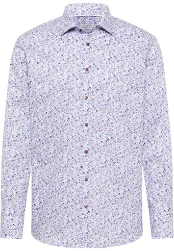 Hemden lange mouw blauw ETERNA