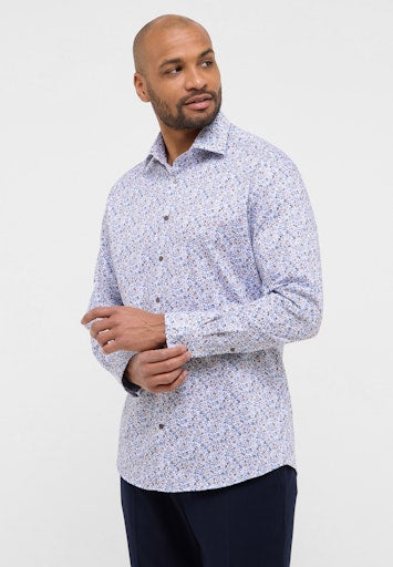 Hemden lange mouw blauw ETERNA