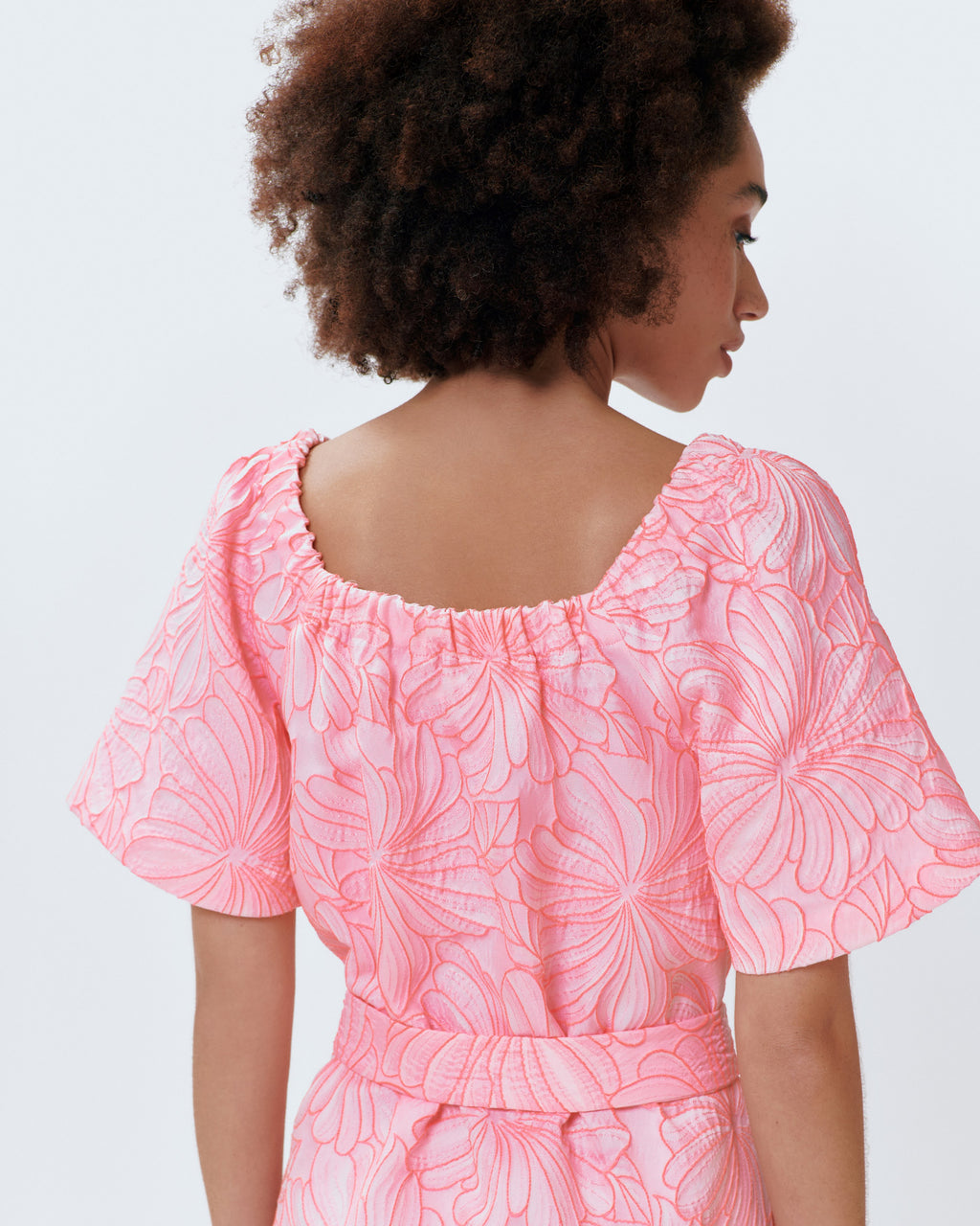 Jurken korte mouw roze Julia June