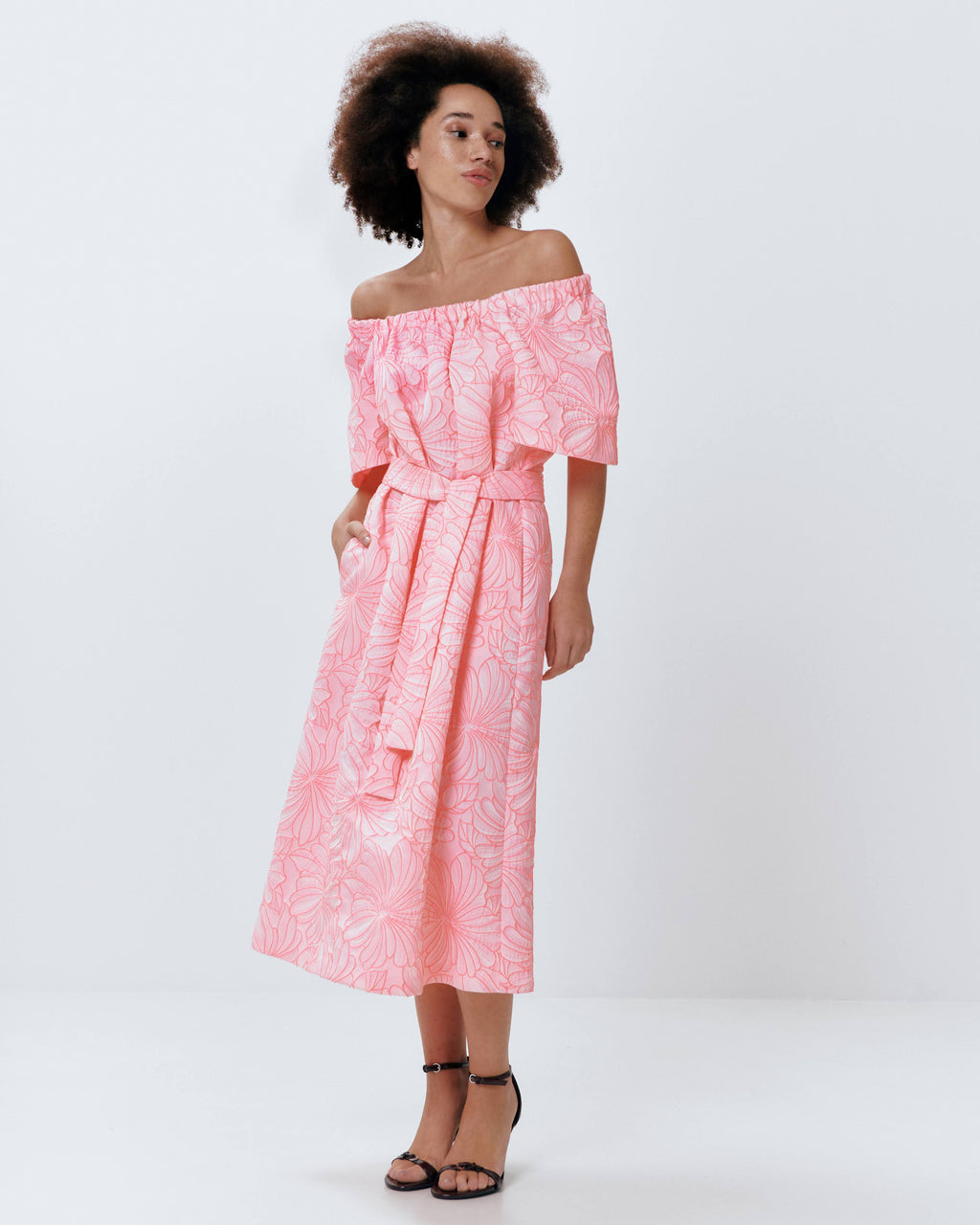 Jurken korte mouw roze Julia June