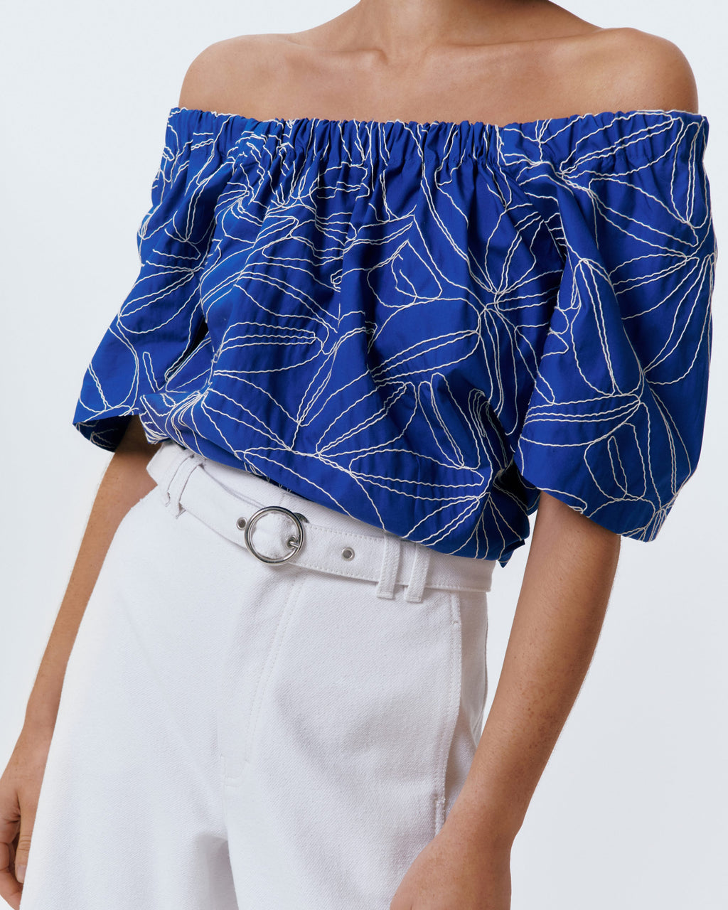 Blouses korte mouw blauw Julia June