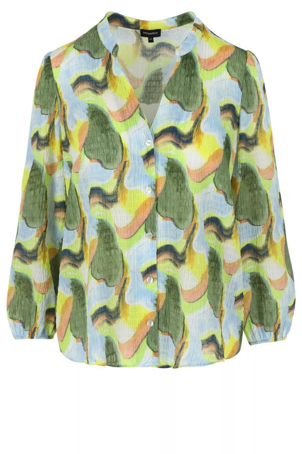 Blouses lange mouw groen Mayerline