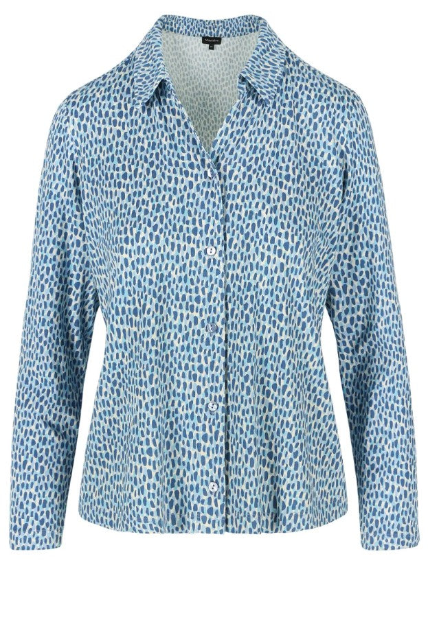 Blouses lange mouw blauw Mayerline