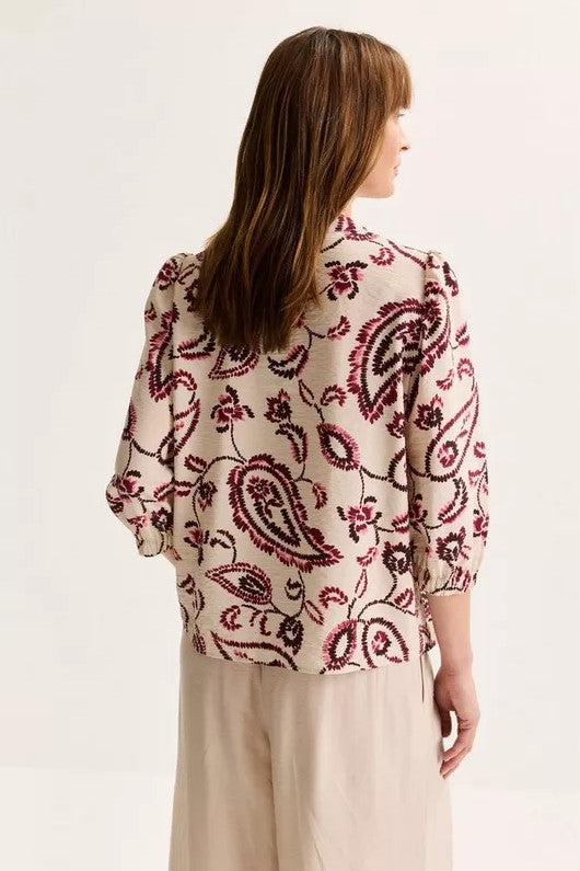 Blouses lange mouw beige Mayerline