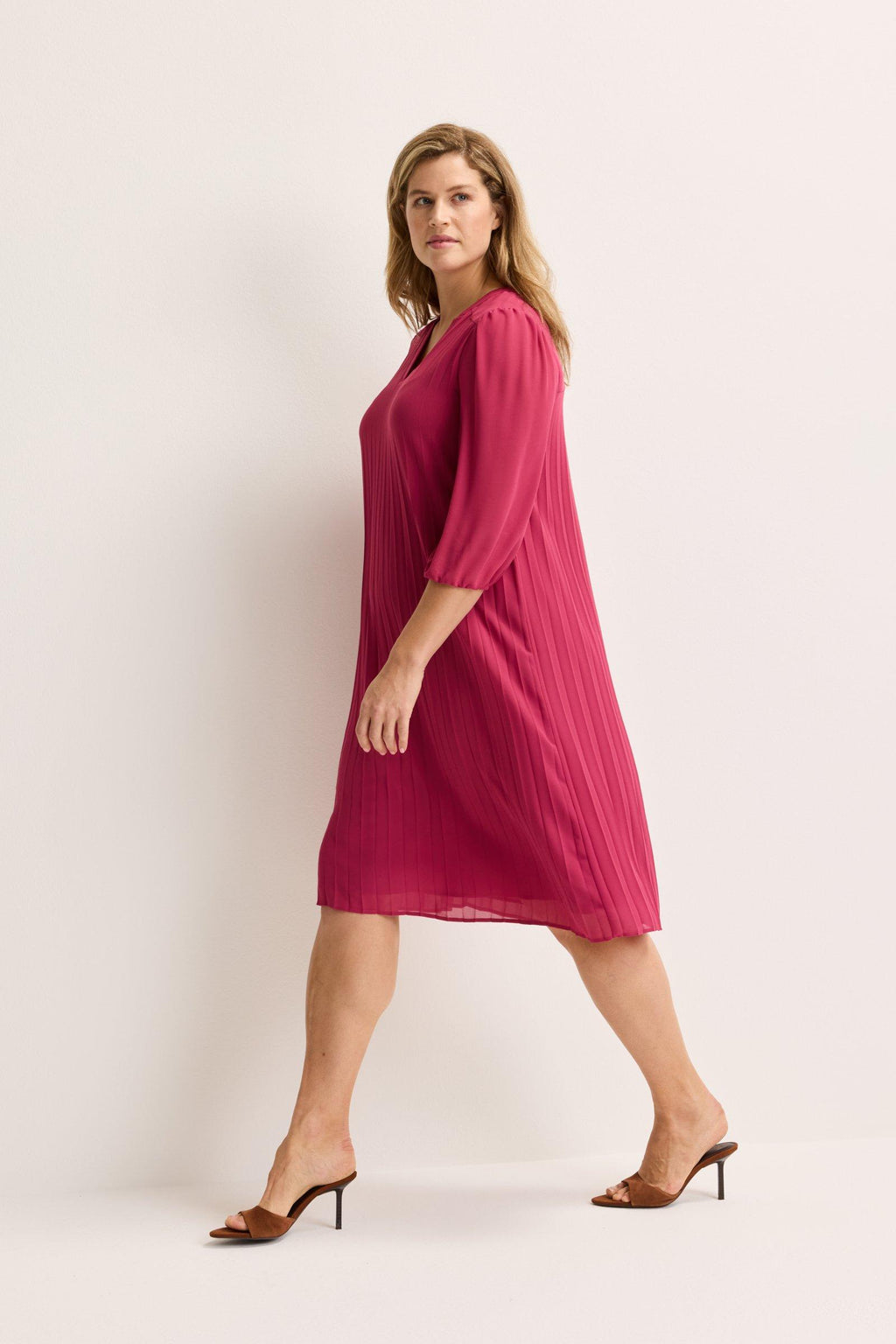 Jurken lange mouw roze Mayerline