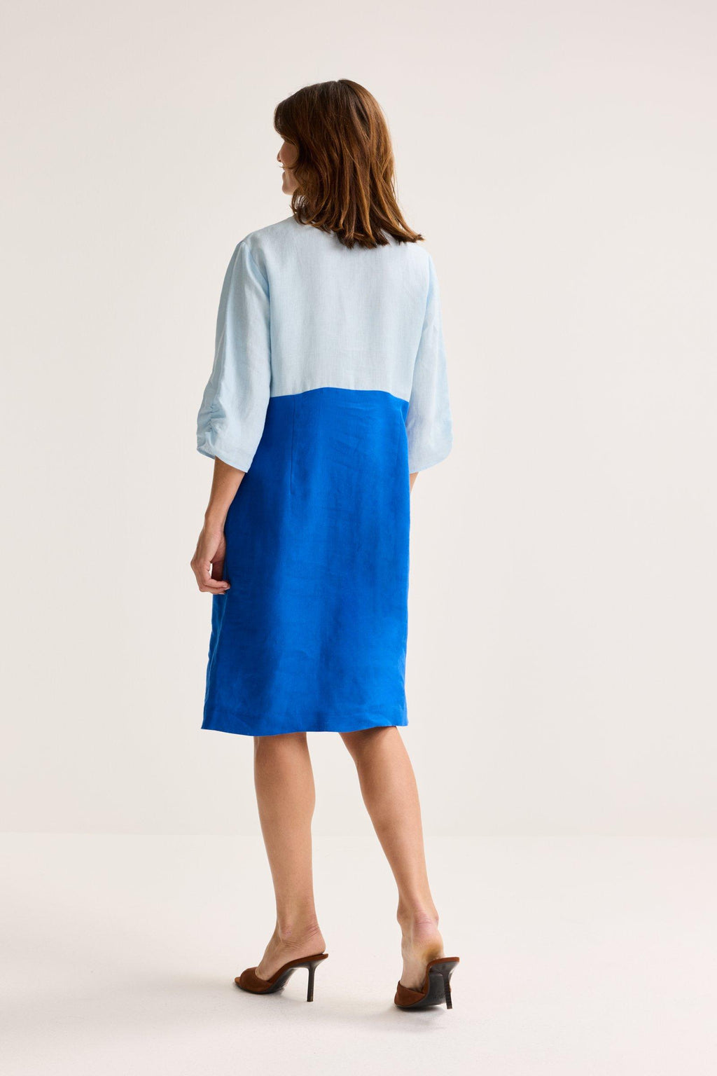 Jurken lange mouw blauw Mayerline