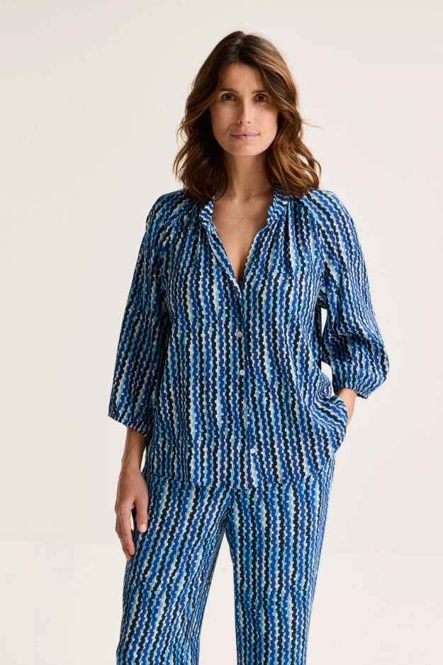 Blouses lange mouw blauw Mayerline