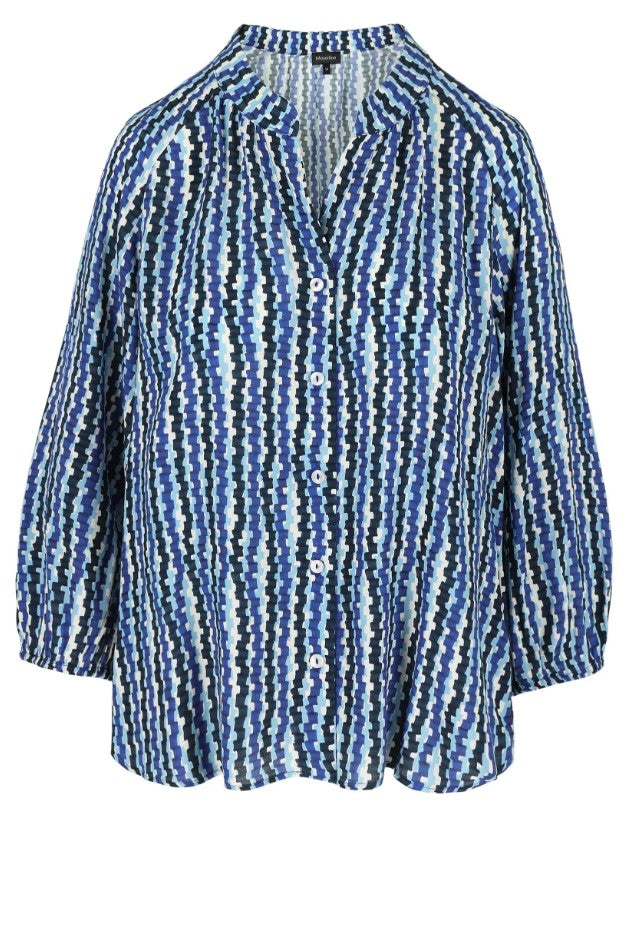 Blouses lange mouw blauw Mayerline