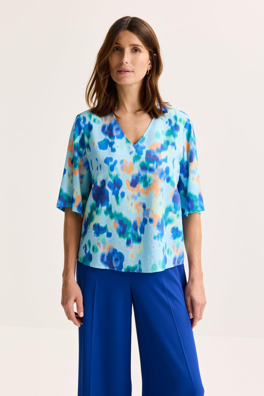Blouses lange mouw blauw Mayerline