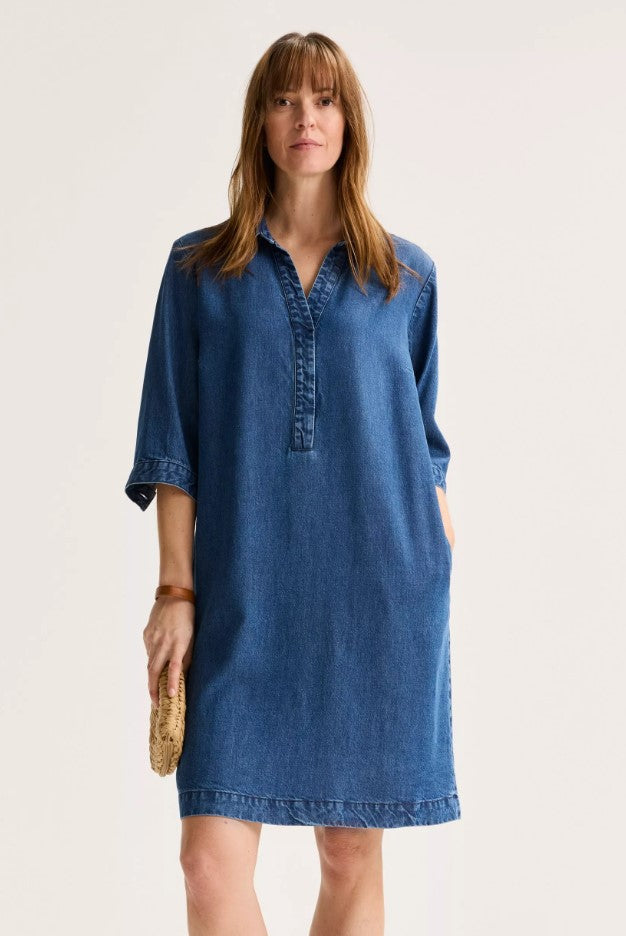 Jurken lange mouw blauw Mayerline