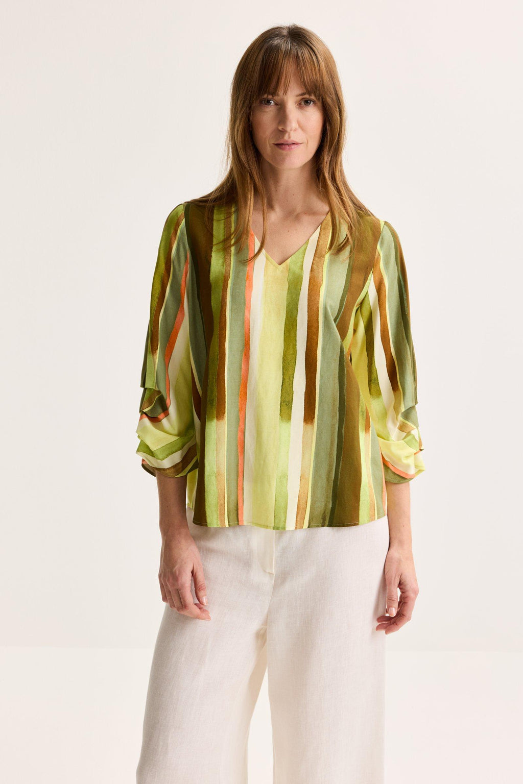 Blouses lange mouw groen Mayerline