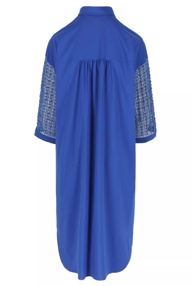 Jurken lange mouw blauw Mayerline