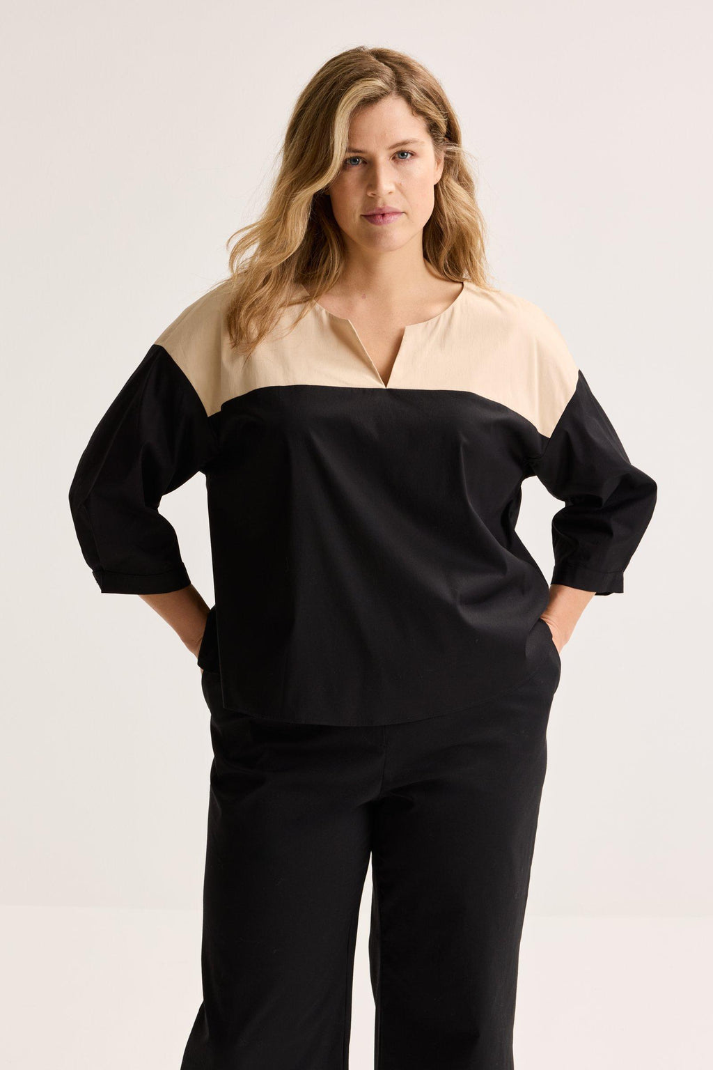 Blouses lange mouw zwart Mayerline