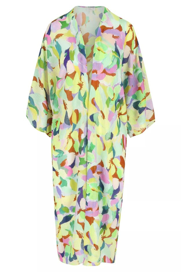 Jurken lange mouw multicolor Améline