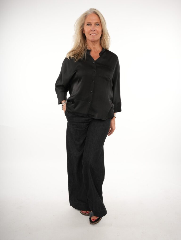 Blouses lange mouw zwart BLACK ROSE