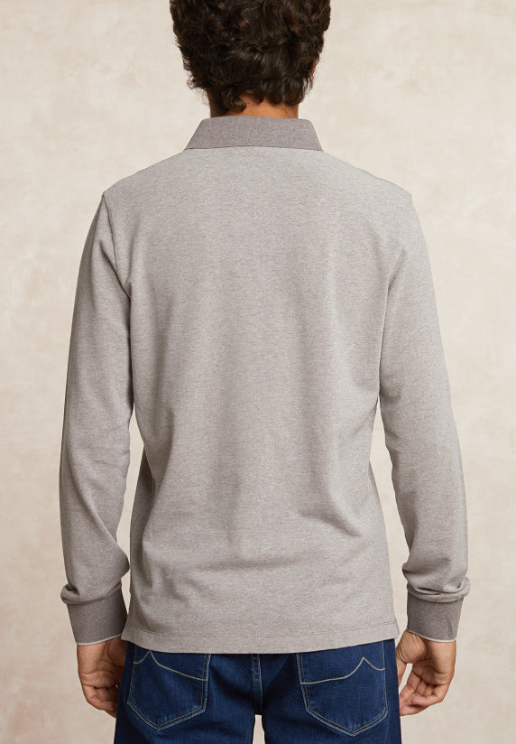 Polo's lange mouw grijs River Woods