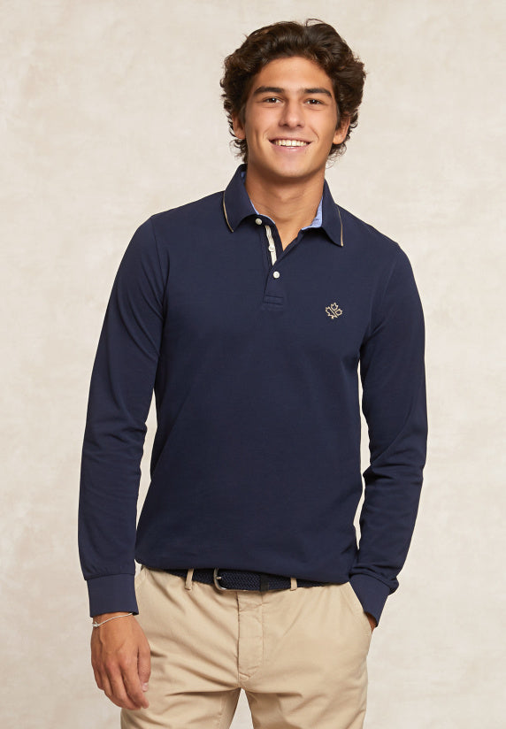 Polo's lange mouw navy River Woods