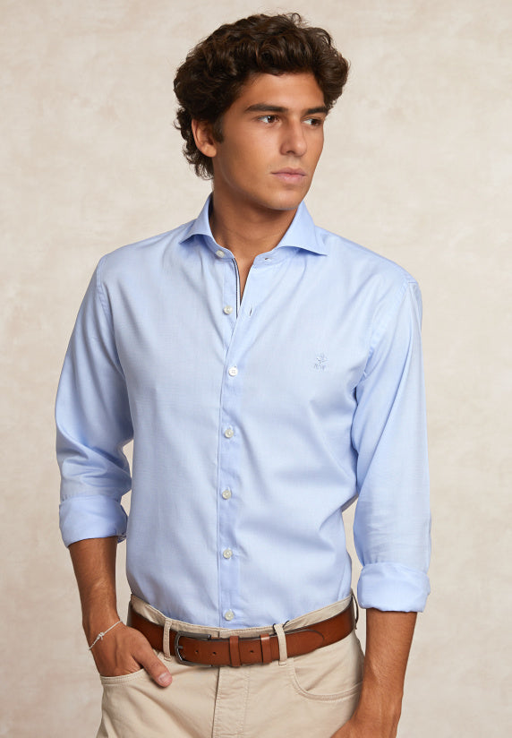 Hemden lange mouw blauw River Woods