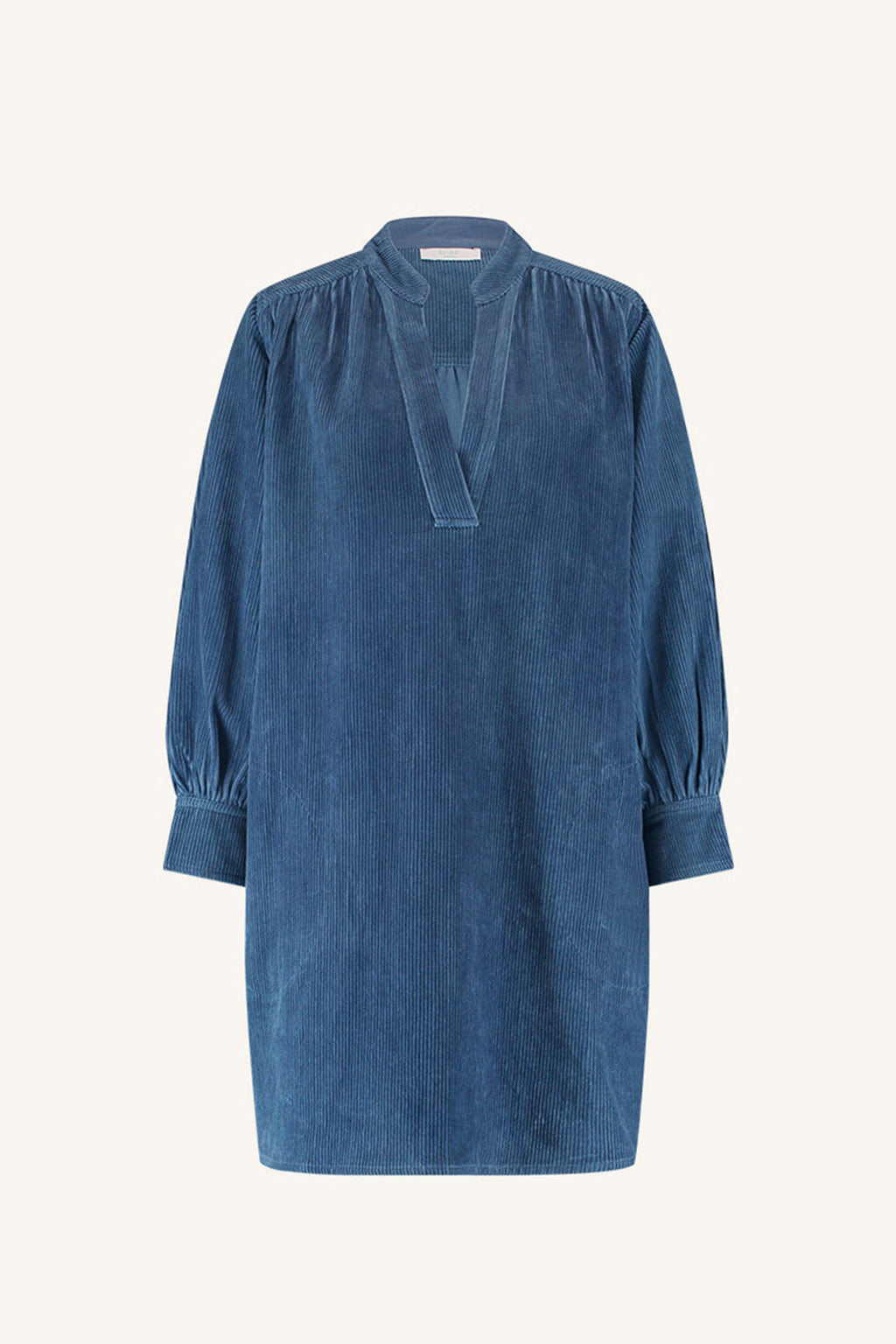 Jurken lange mouw blauw by-bar