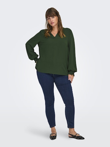 Blouses lange mouw groen ONLY Carmakoma
